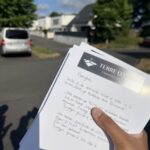 Carte lettres à distribuer à Quimperlé pour pouvoir réveiller les vendeurs et faire des visites immobilières
